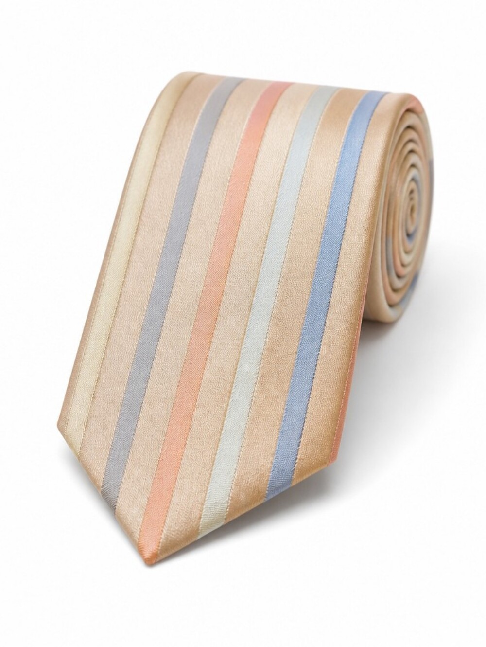 Duchamp London Striped Silk Tie  56" X 5"